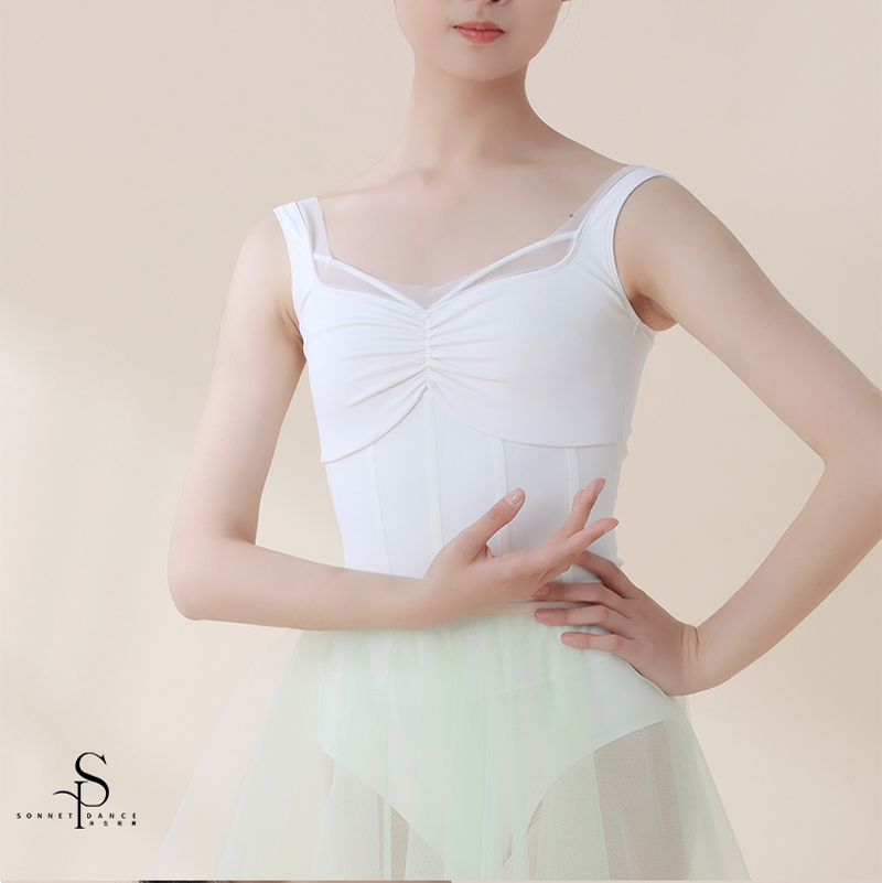 ' The Bone ' Mesh camisole leotard