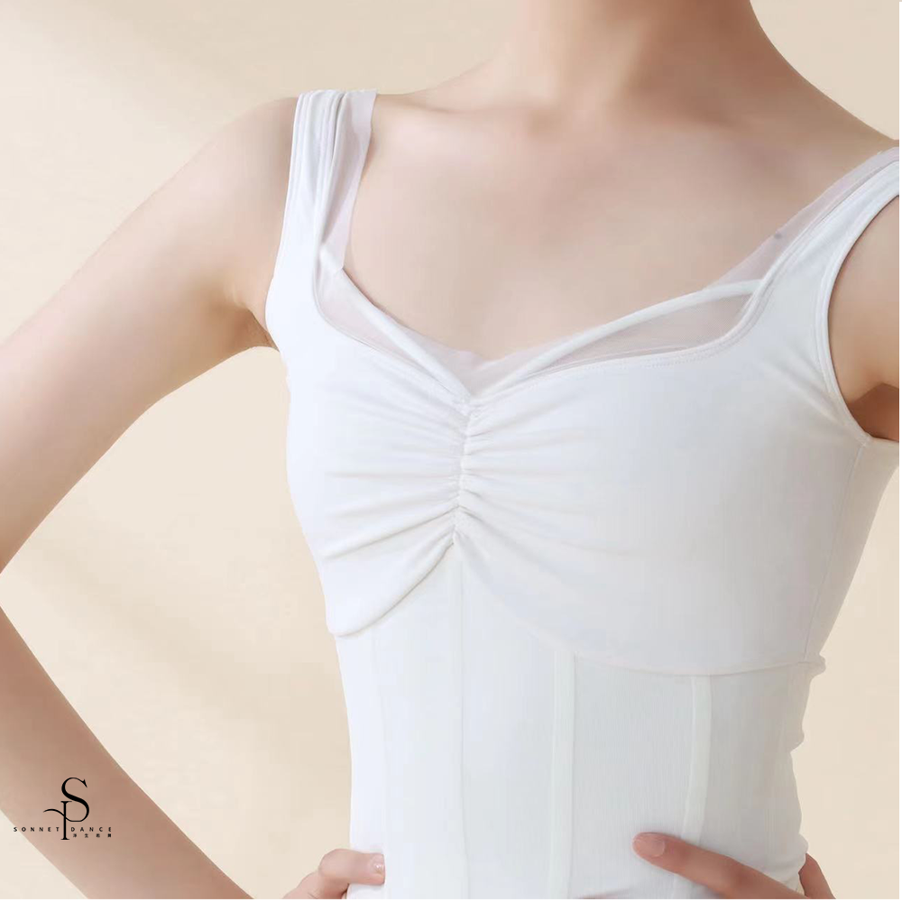 ' The Bone ' Mesh camisole leotard