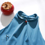 'Persimmon Silver Shines' Halterneck leotard