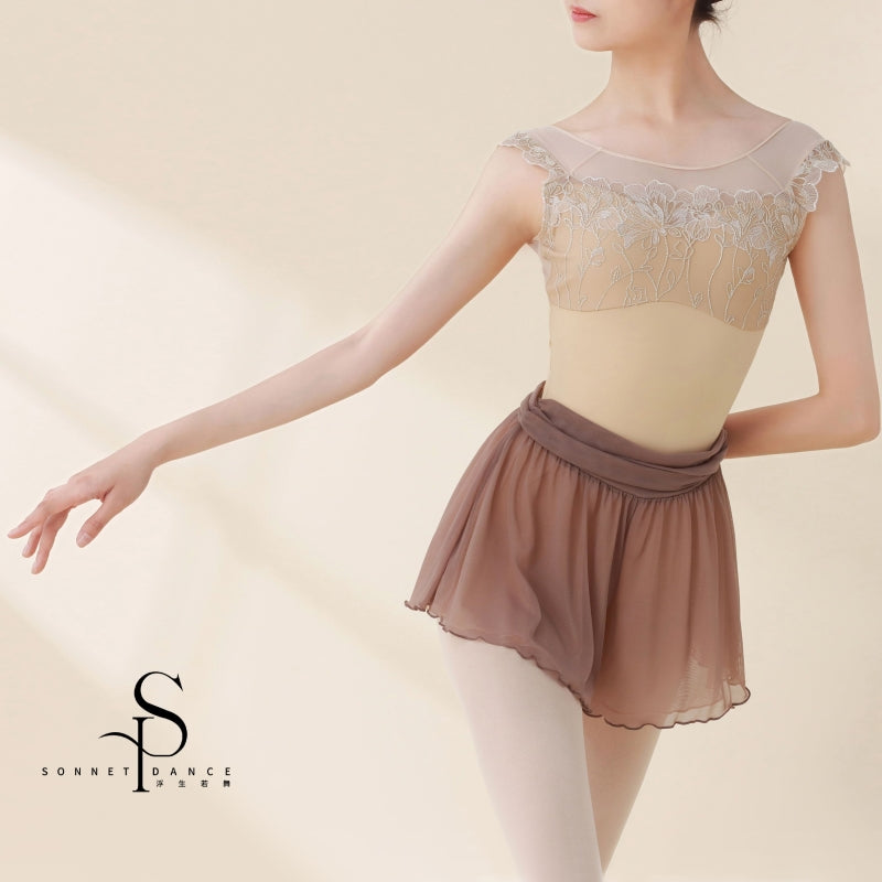 ' The Lily ' Embroidery lace leotard