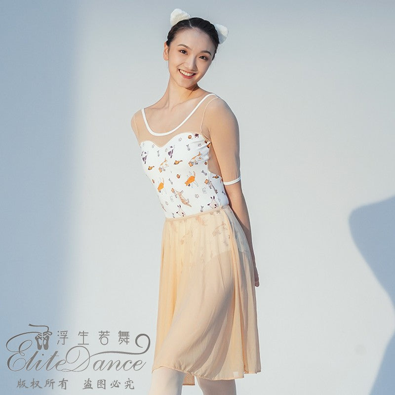 'The Cats' printed leotard