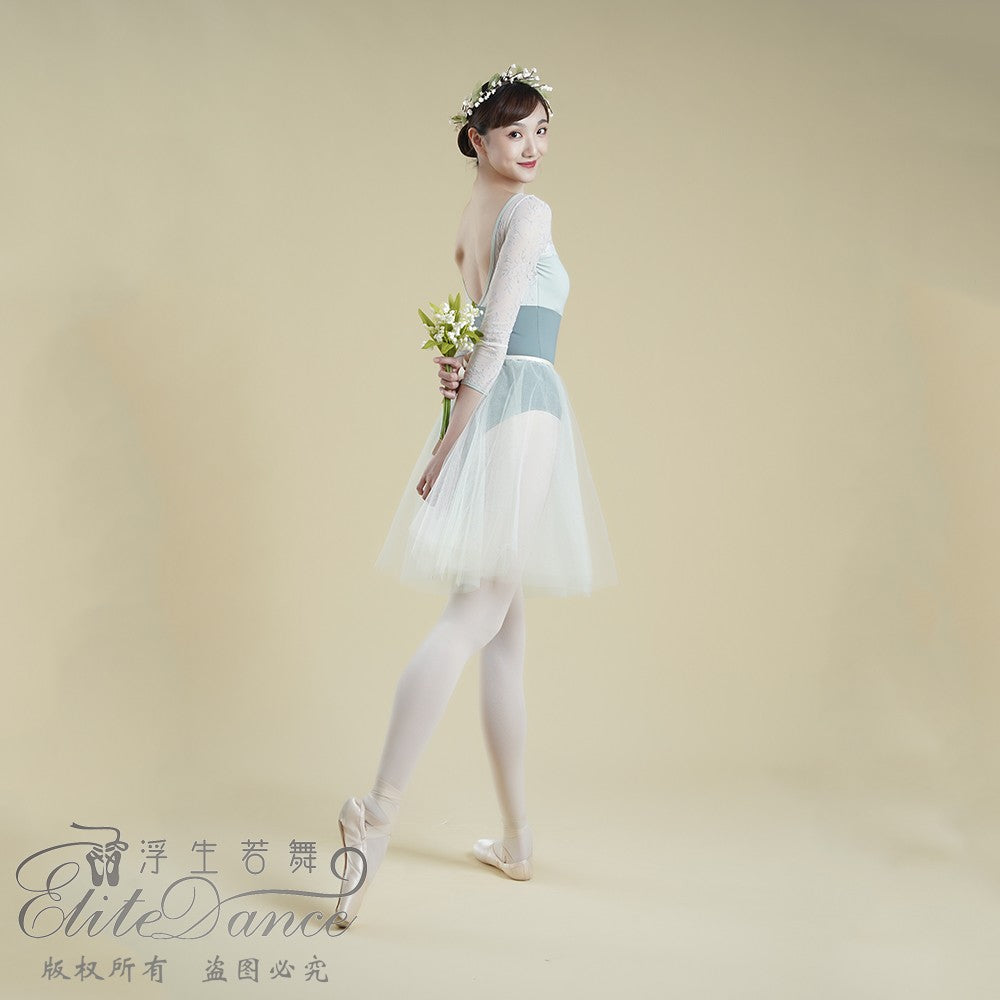 ' The lily of Valley ' embroidery leotard