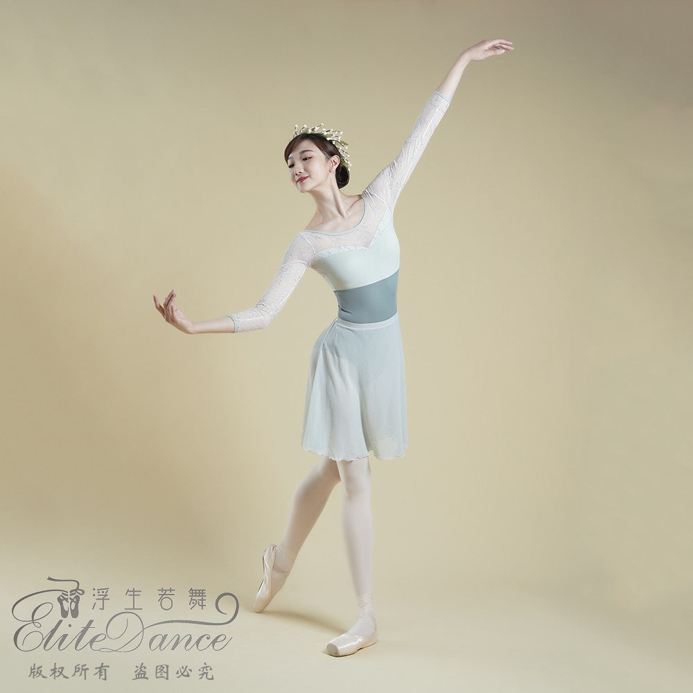' The lily of Valley ' embroidery leotard