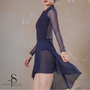 'The Classic Extreme' mesh sleeves leotard