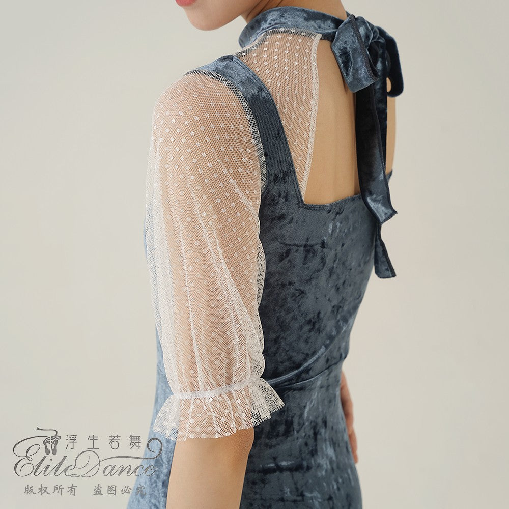 ' The Tudor ' vintage style mesh leotard