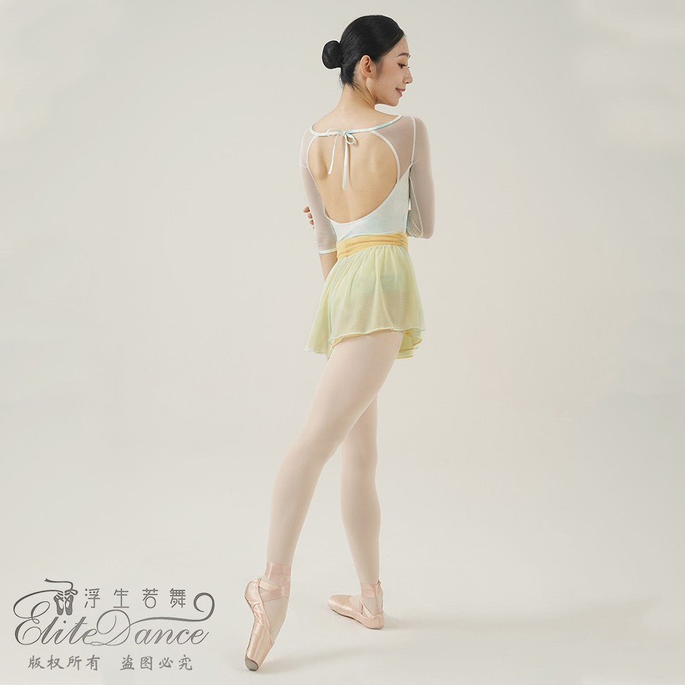 'The Iris' Watercolor printed leotard