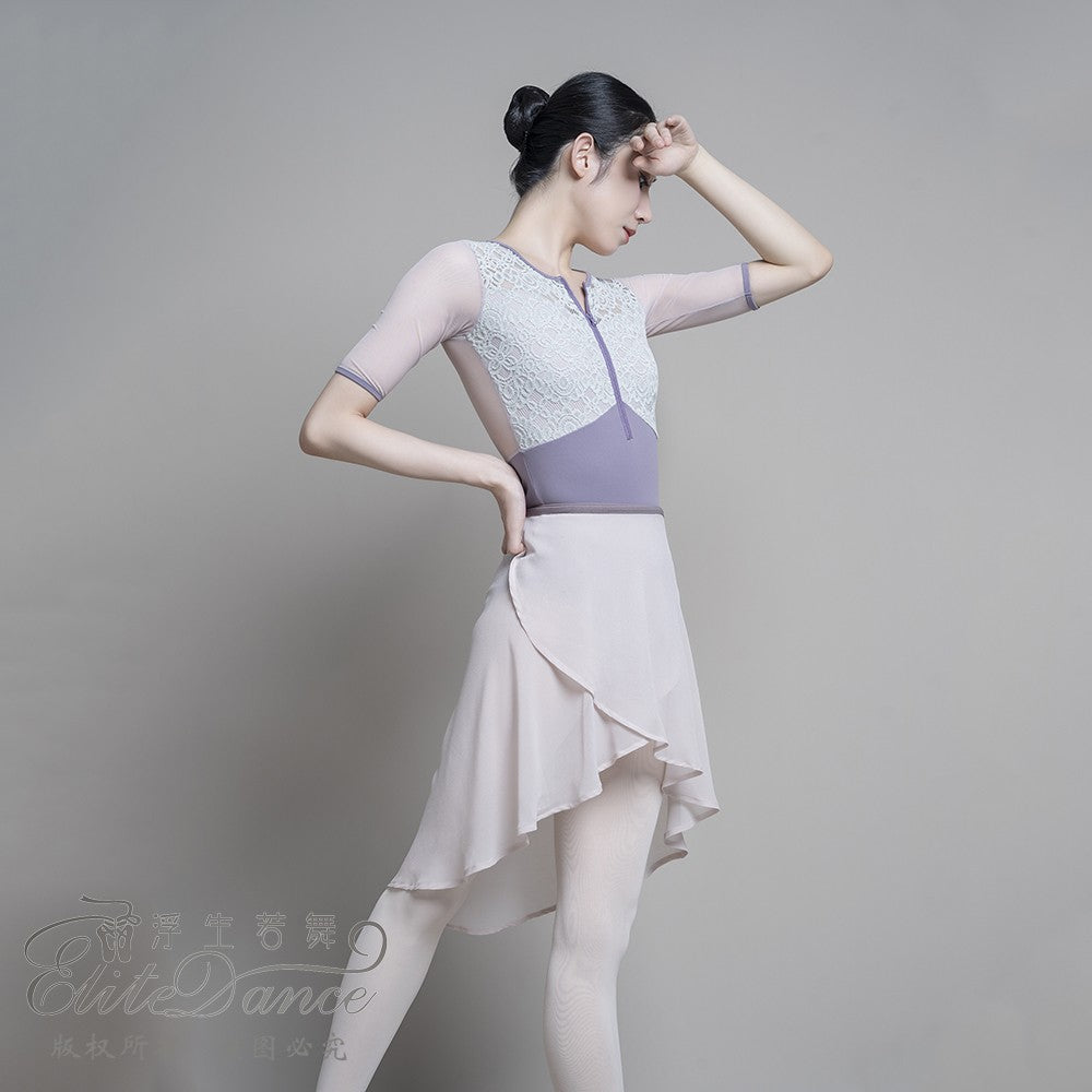 'Misty Purple ' lace leotard