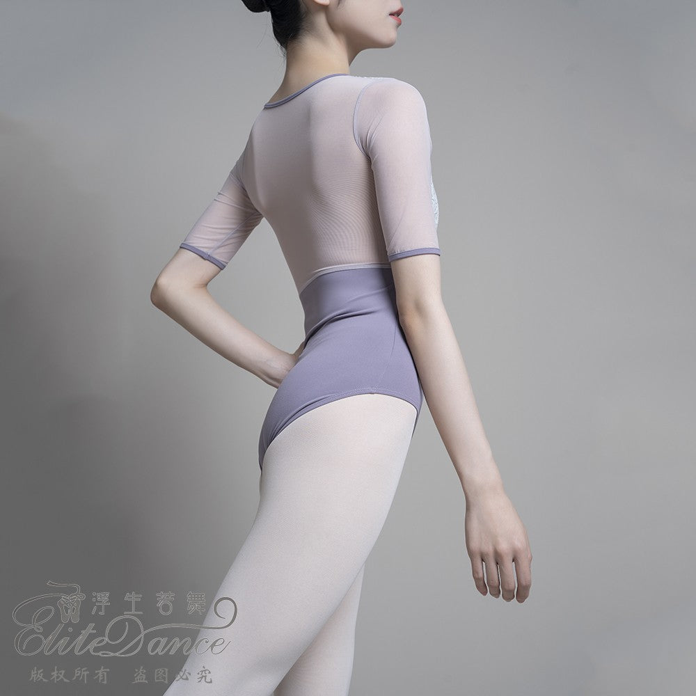 'Misty Purple ' lace leotard
