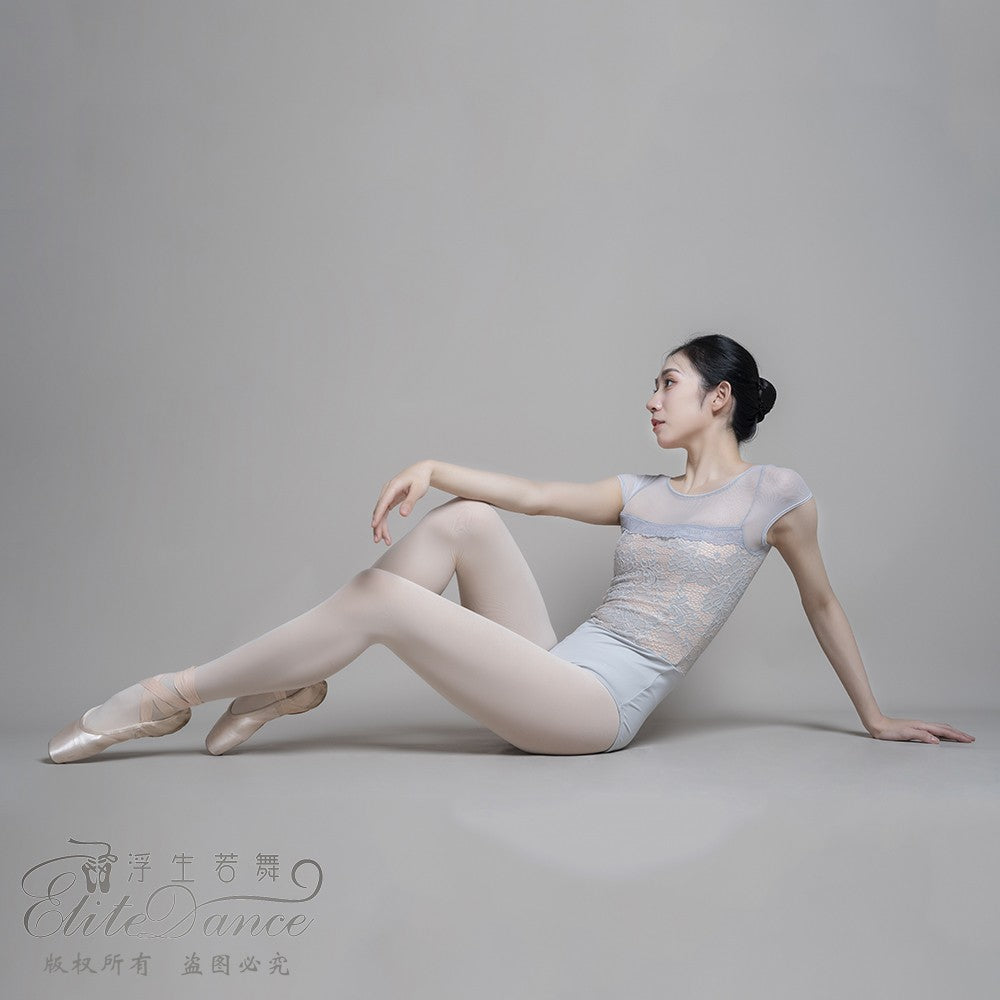 ' The Rose ' lace short sleeve leotard