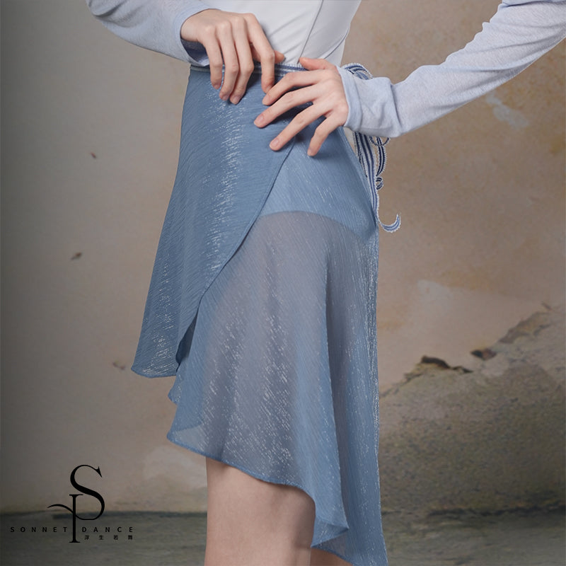 ' The Jewels ' long wrap skirt