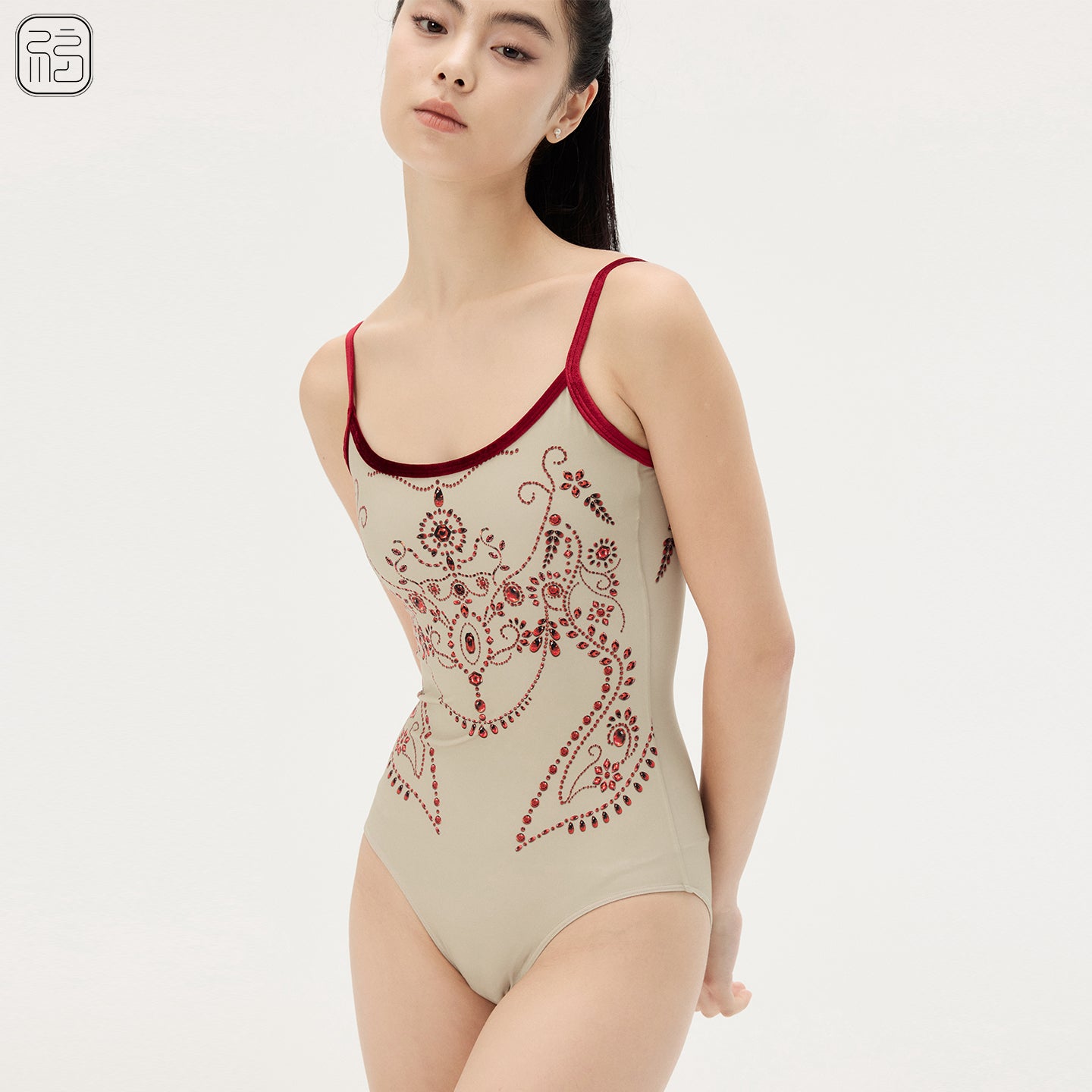 ‘ The Rubies ‘ Jewel-printed Leotard