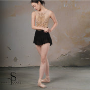 ‘ The Snake ' Limited mesh boat neck leotard