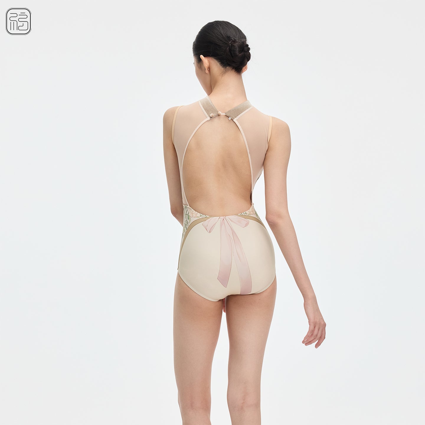 'The Mucha ' Serene Rose printed leotard