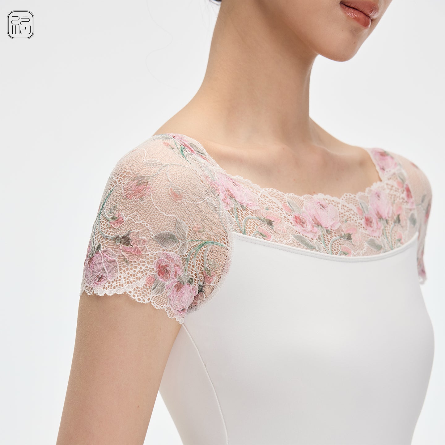 'The Tulip Lace ' Short-Sleeved leotard & skirt