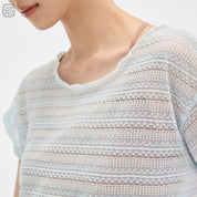 ' The Lace ' Knitted lightweight loose-fit top