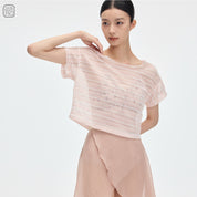 ' The Lace ' Knitted lightweight loose-fit top