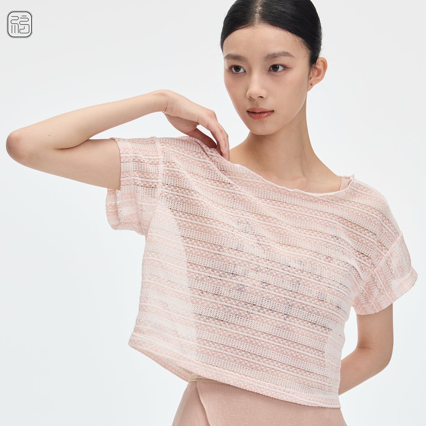 ' The Lace ' Knitted lightweight loose-fit top