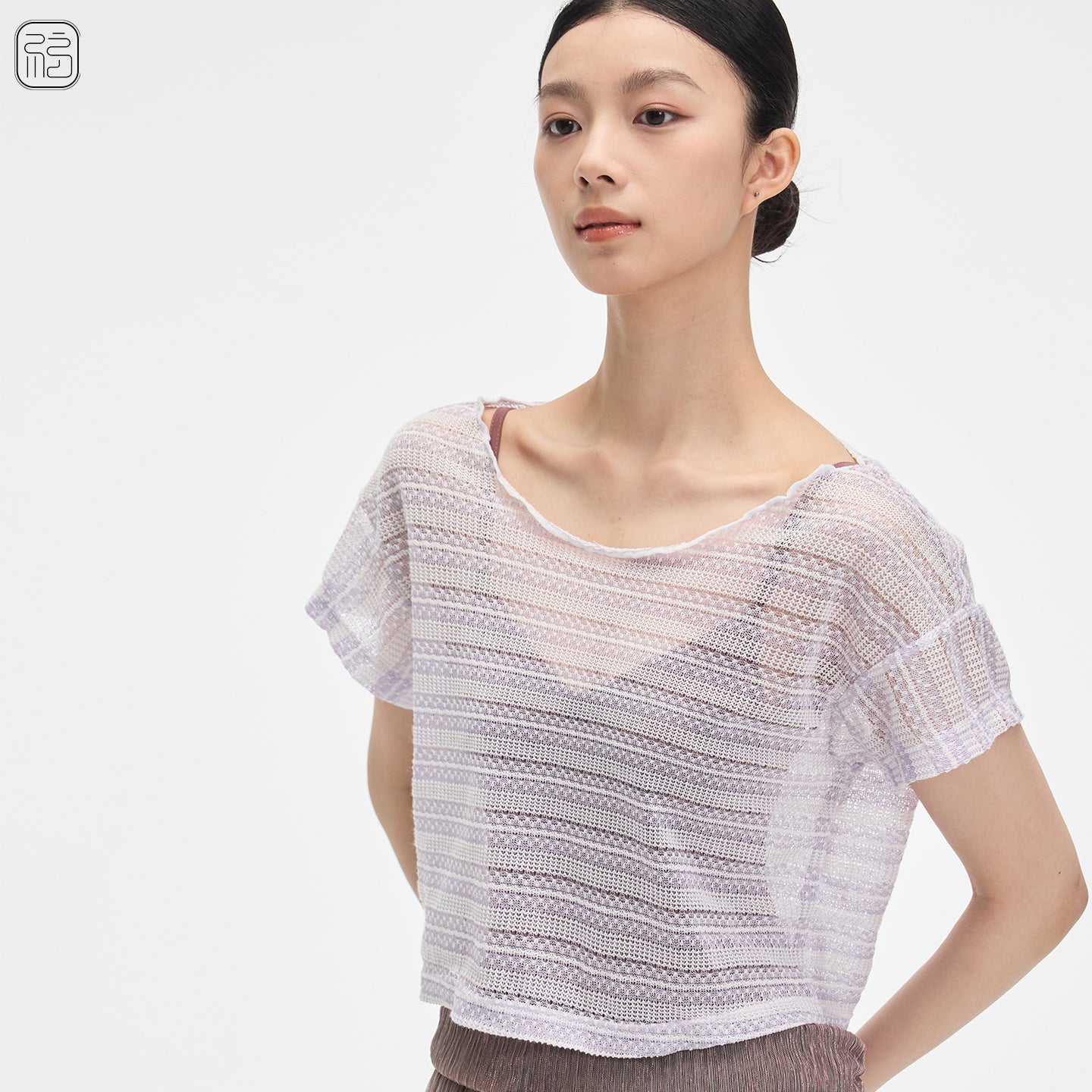 ' The Lace ' Knitted lightweight loose-fit top