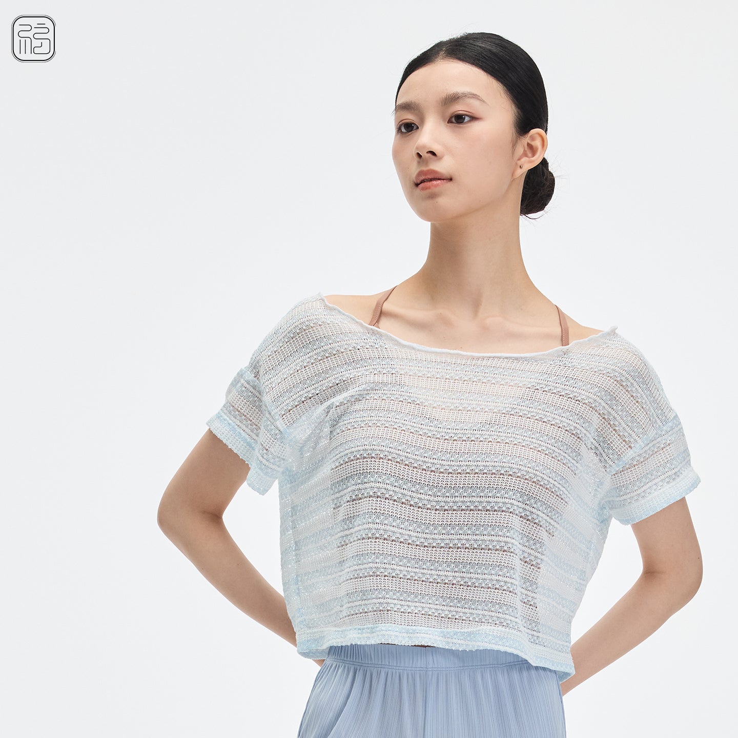 ' The Lace ' Knitted lightweight loose-fit top