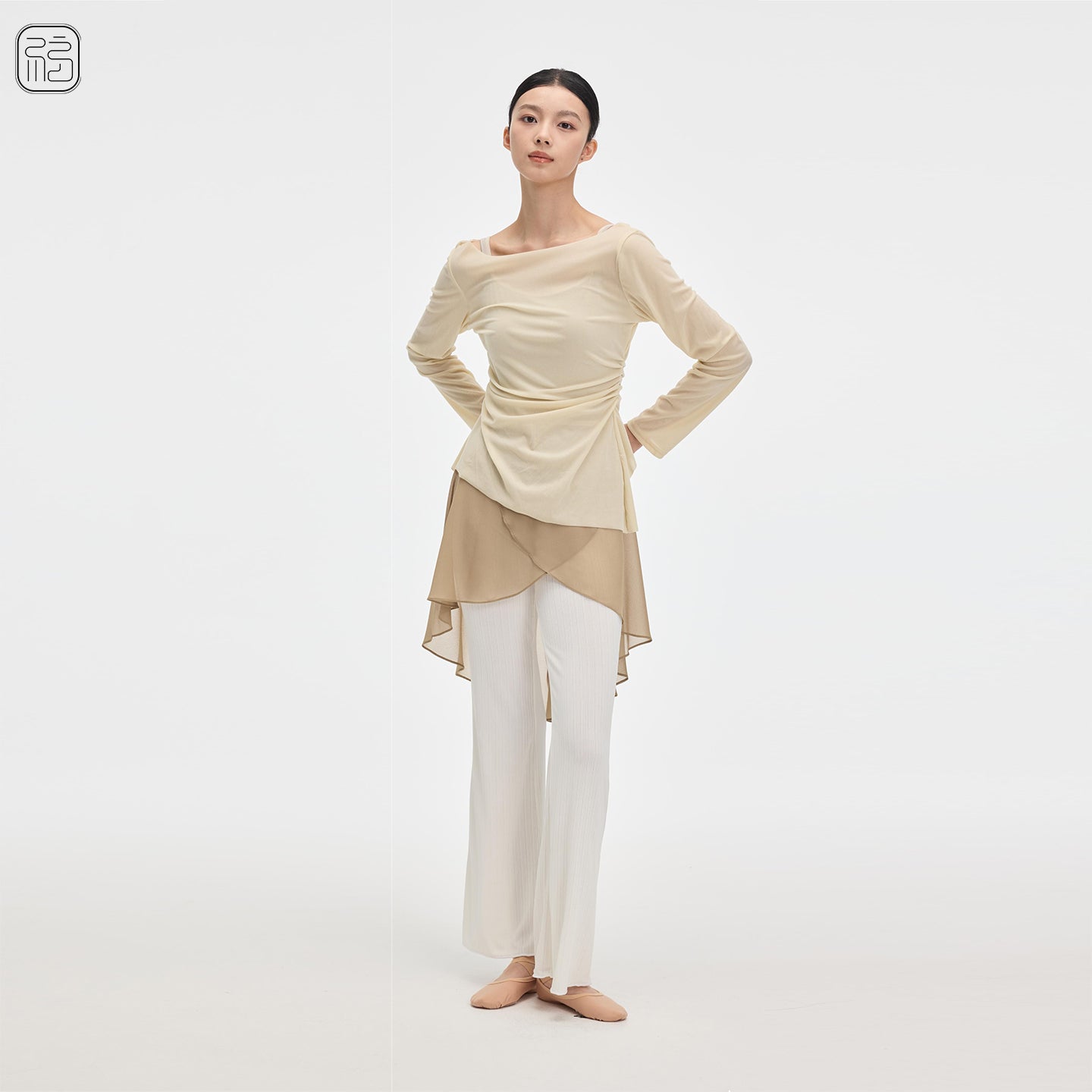 ' The Sheer '  Ice Silk Pleated Dance Pants