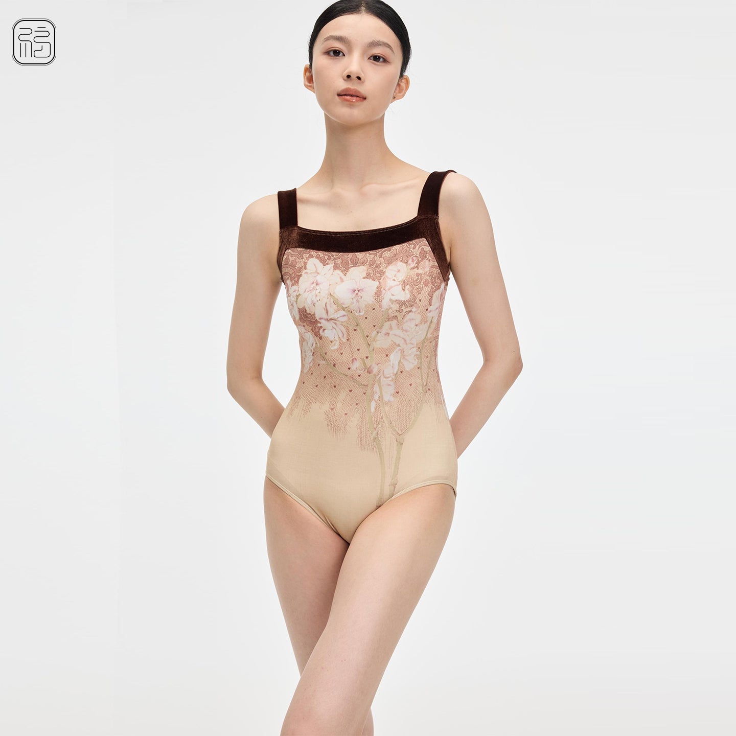 ‘ The Boneless ’ traditional Chinese painting Butterfly Orchid leotard
