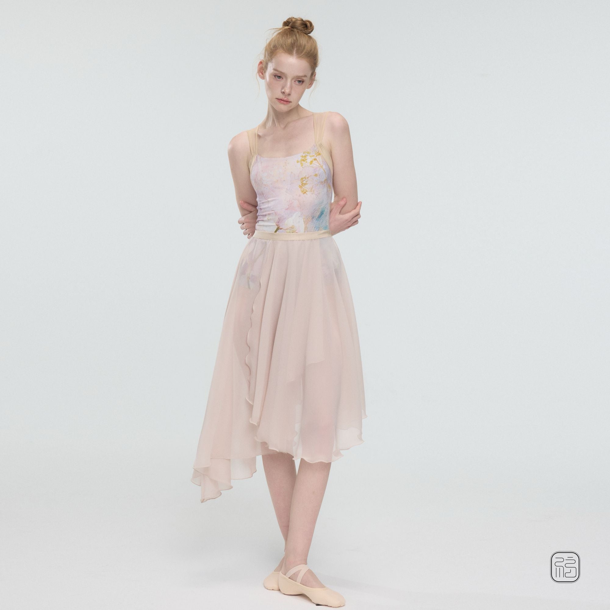 ‘ The Asymmetrical ’  Soft-Tone Chiffon Skirt