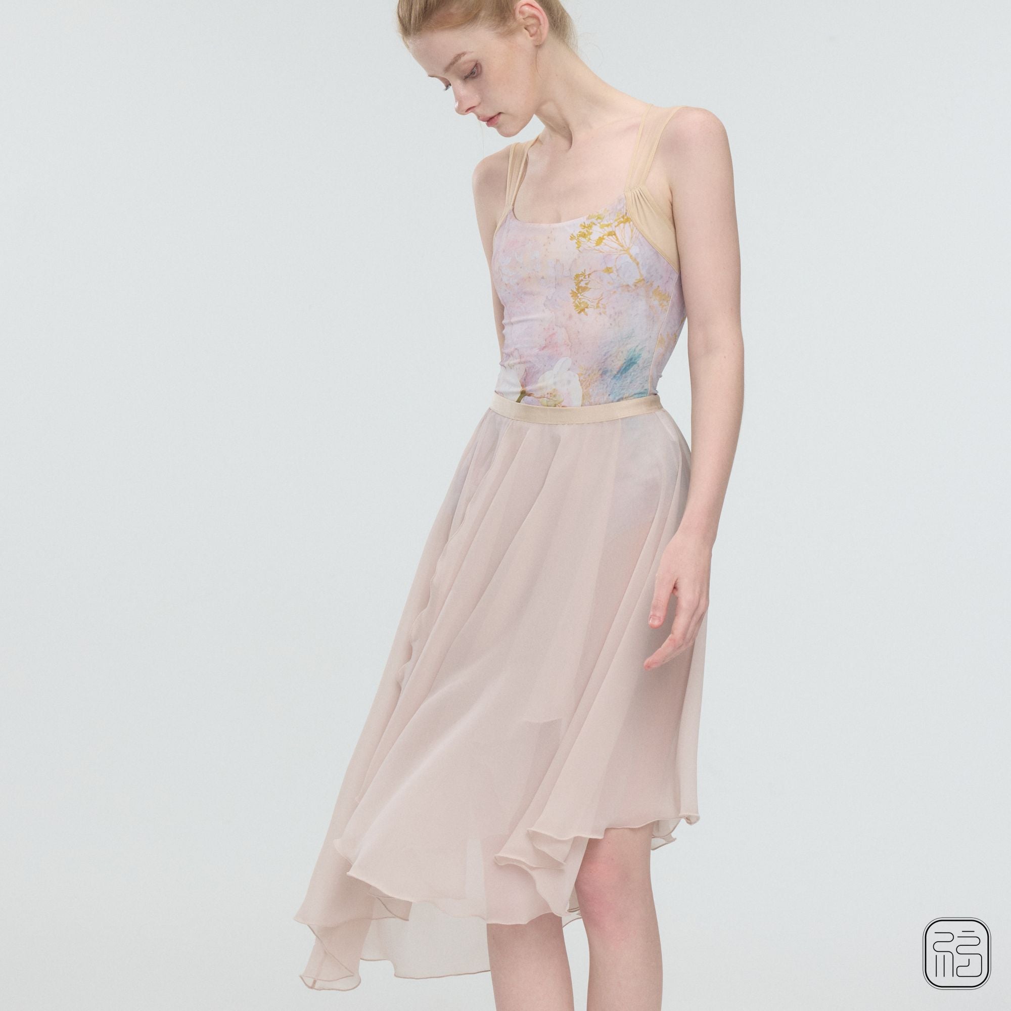 ‘ The Asymmetrical ’  Soft-Tone Chiffon Skirt