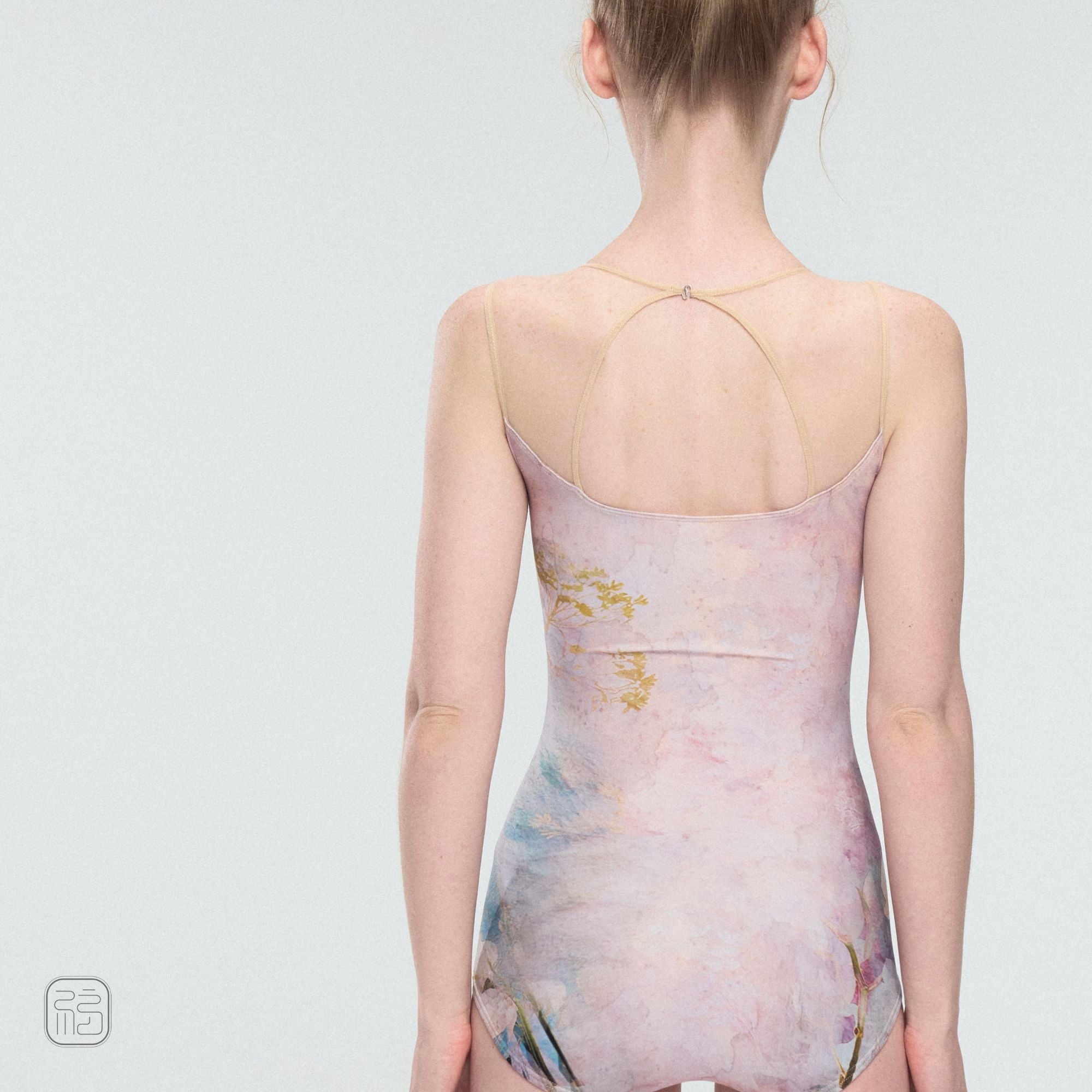 'The Phalaenopsis ' Botanical Dye-inspired Printed Leotard & top