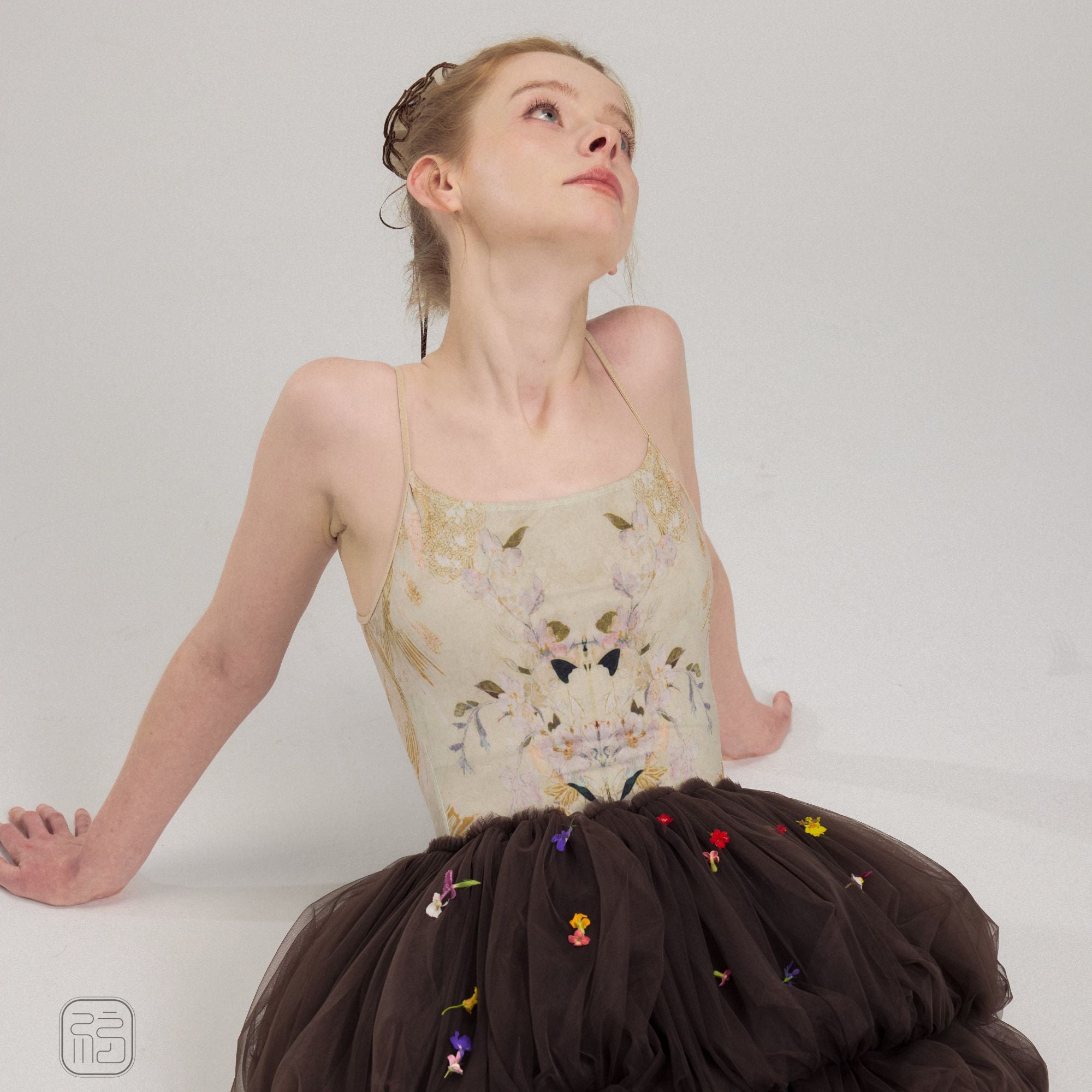 'The Daylily ' Botanical Dye-inspired Printed Leotard