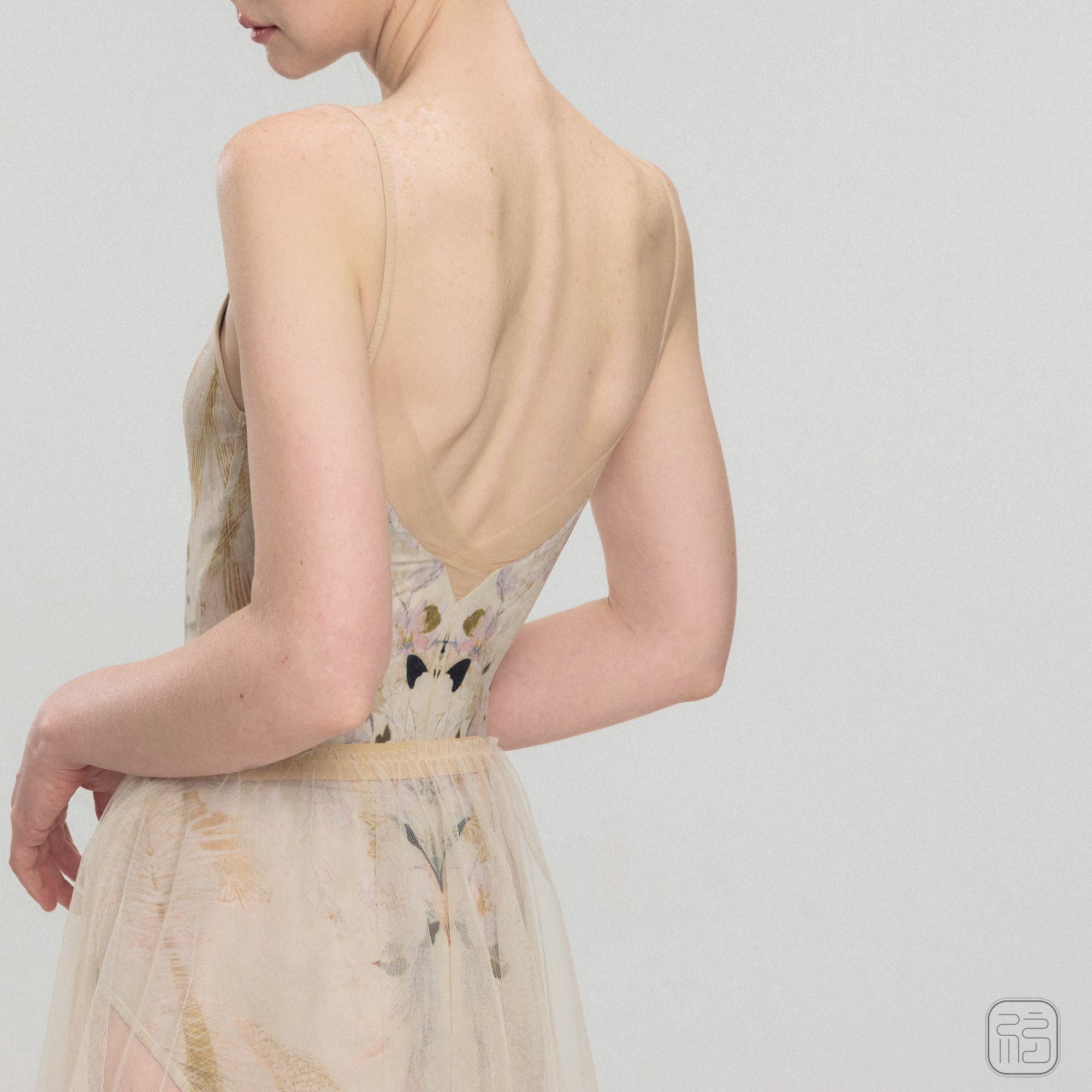 'The Daylily ' Botanical Dye-inspired Printed Leotard