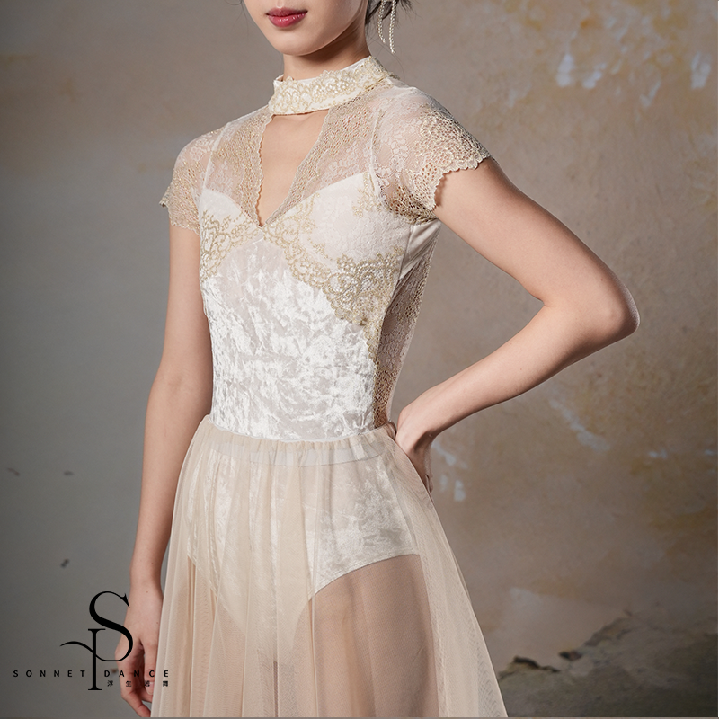 ' The 1920's ' vintage lace velvet leotard