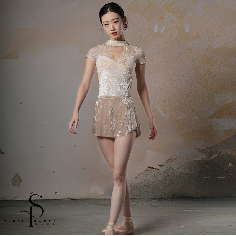 ' The 1920's ' vintage lace velvet leotard