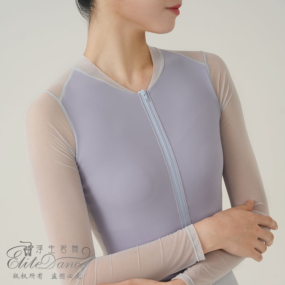 'The Classic Extreme' mesh sleeves leotard